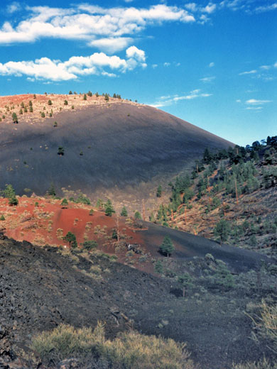 Clouds above the crater