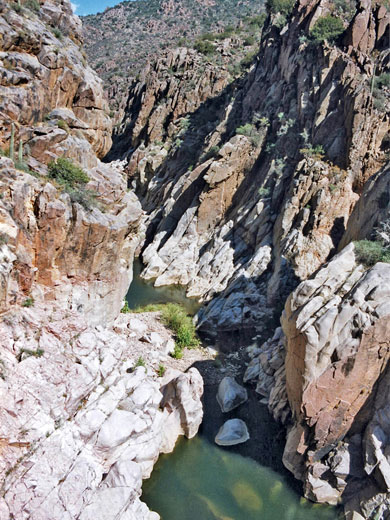 View above the canyon