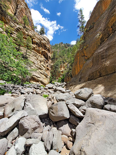 Sandstone and basalt
