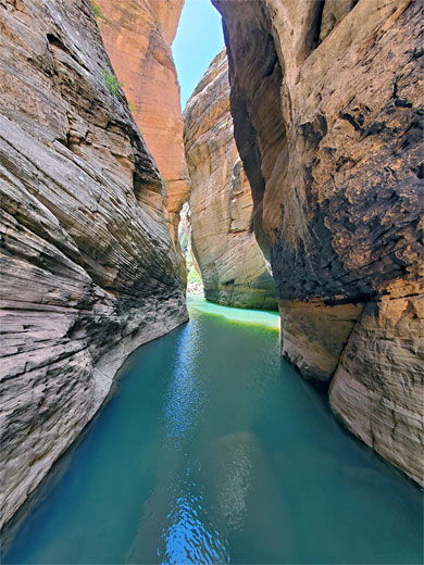 Greenish-blue water