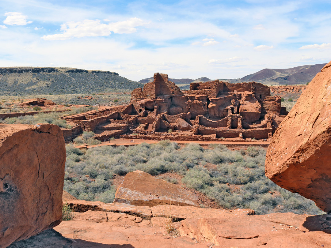 View between boulders