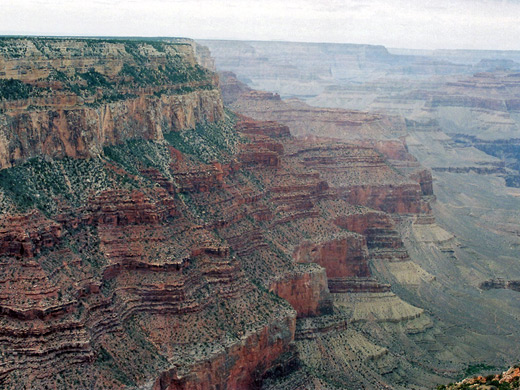 Cliffs to the west