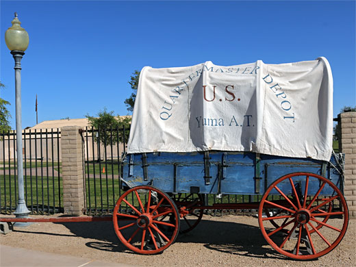 Covered wagon at Yuma Quartermaster Depot
