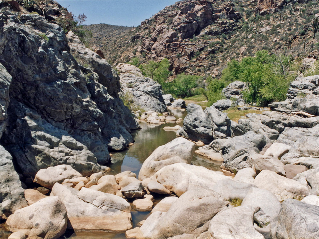 Pool and boulders