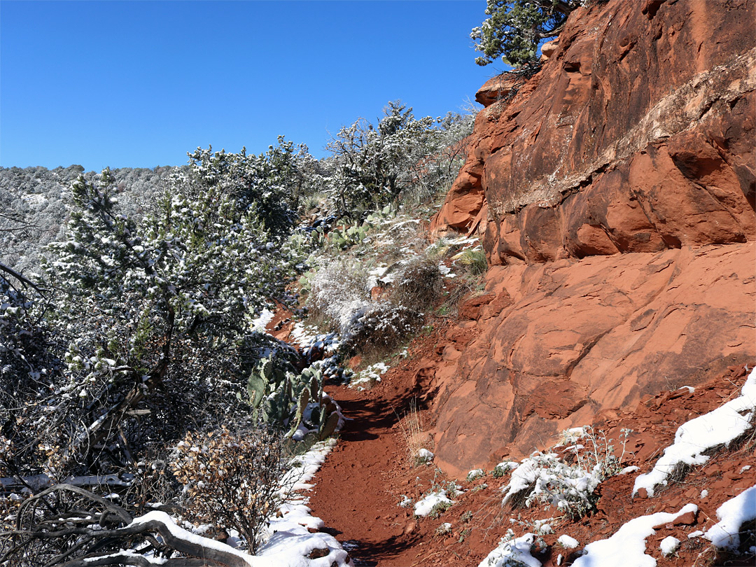 Red rock outcrop