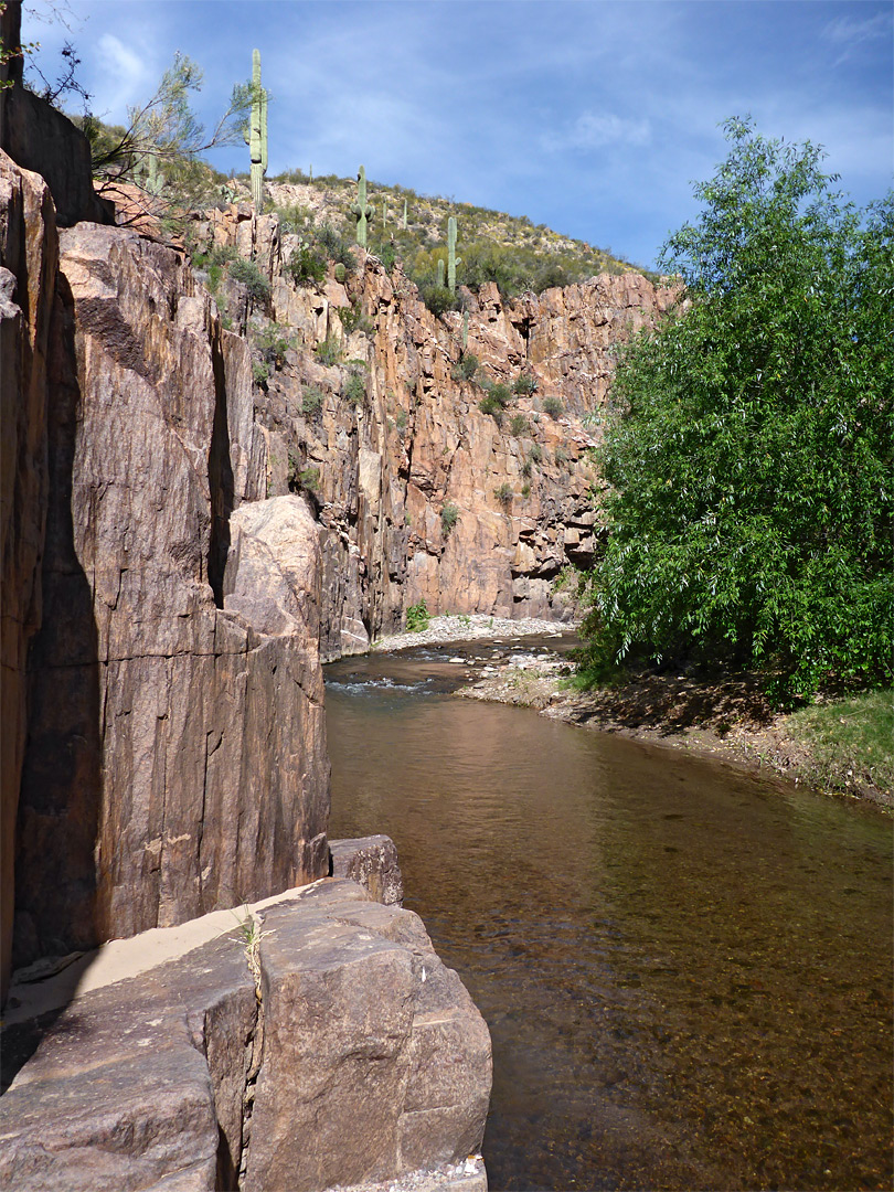 Vertical canyon walls