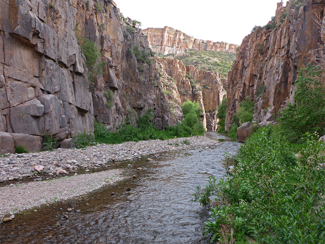 Jagged canyon sides