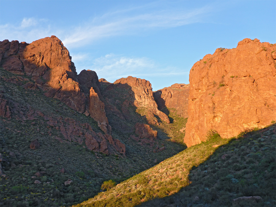 Sunset on the canyon: Arch Canyon Trail, Organ Pipe Cactus National ...