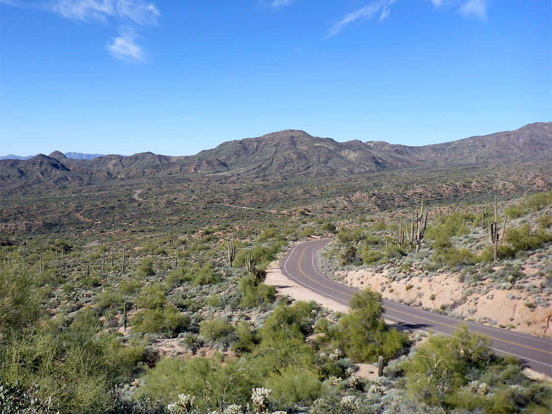 Road and hills