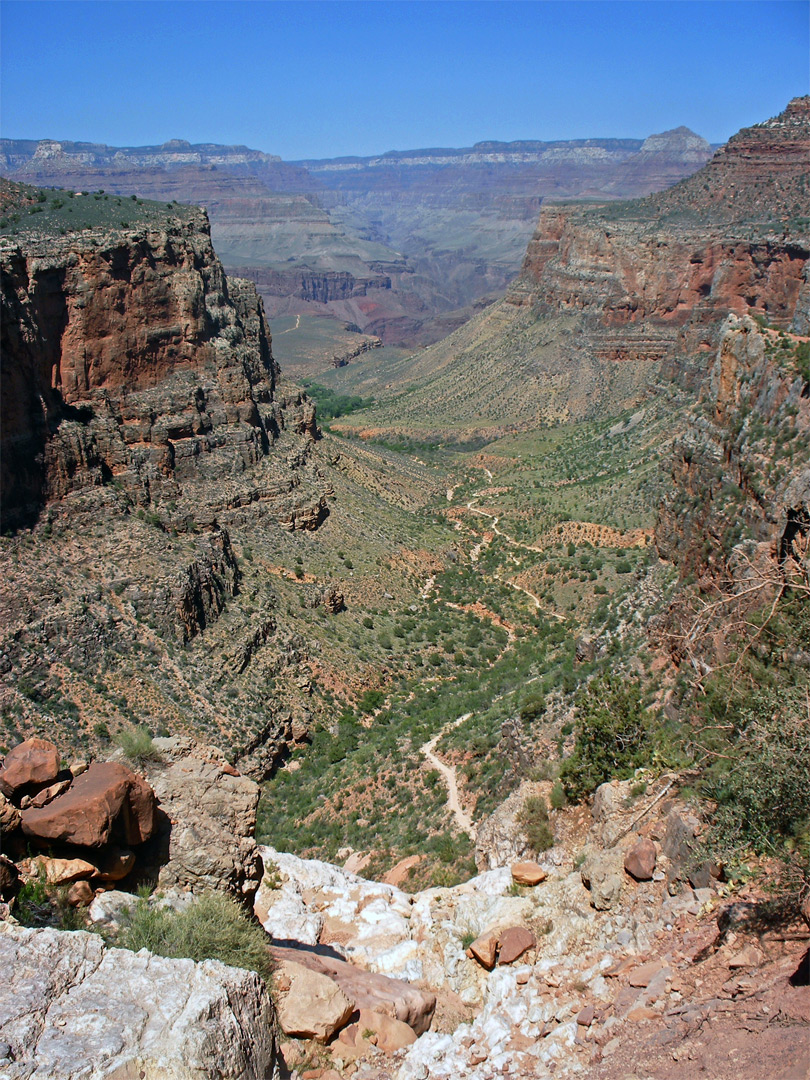 View down the trail