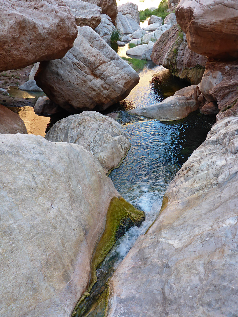 Pools and boulders
