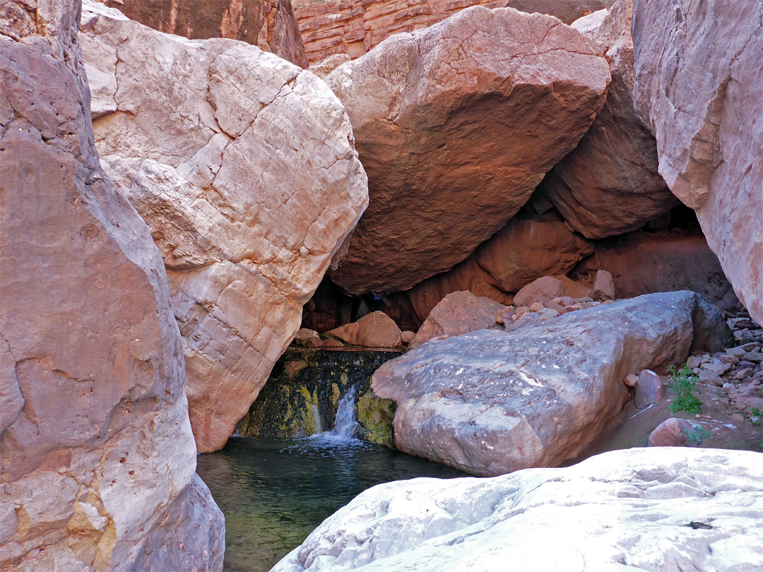 Huge fallen rocks