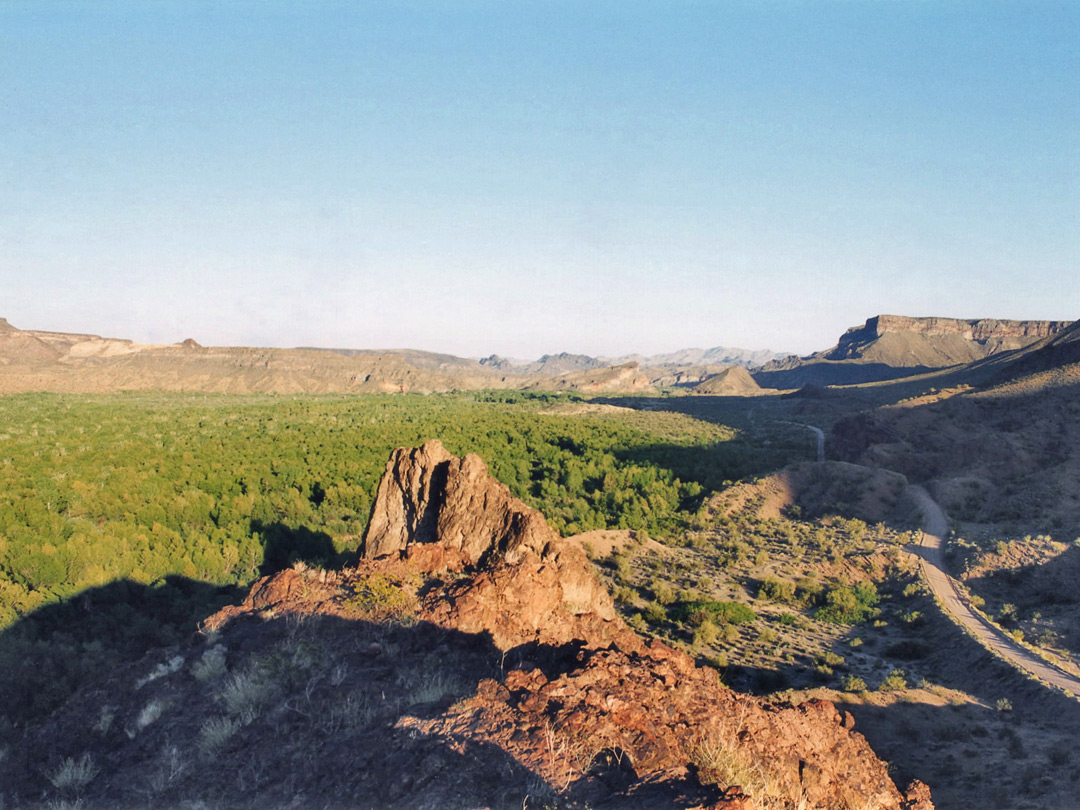 Flat riverplain