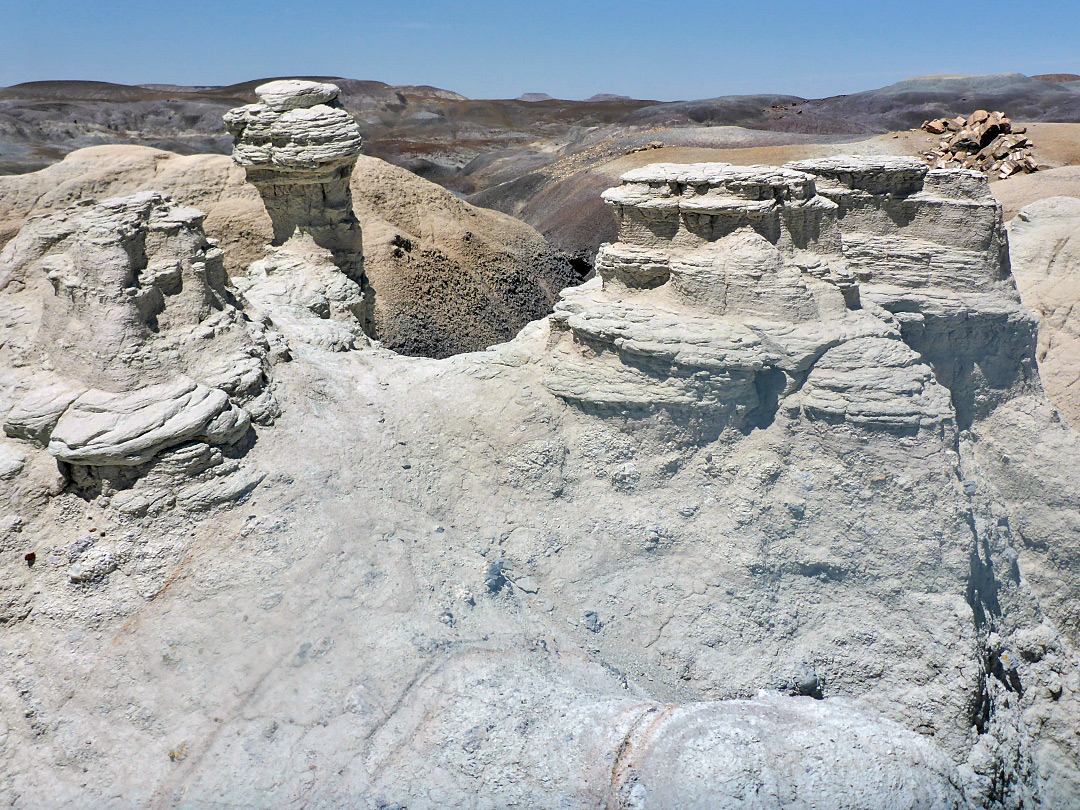 White rock formations