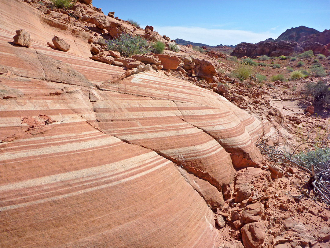 Stripy hillside