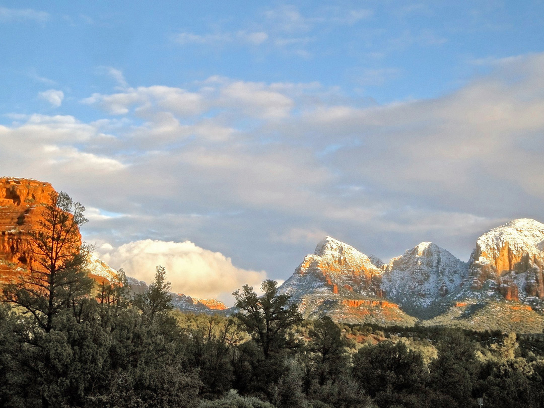 Snowy peaks near Boynton Canyon