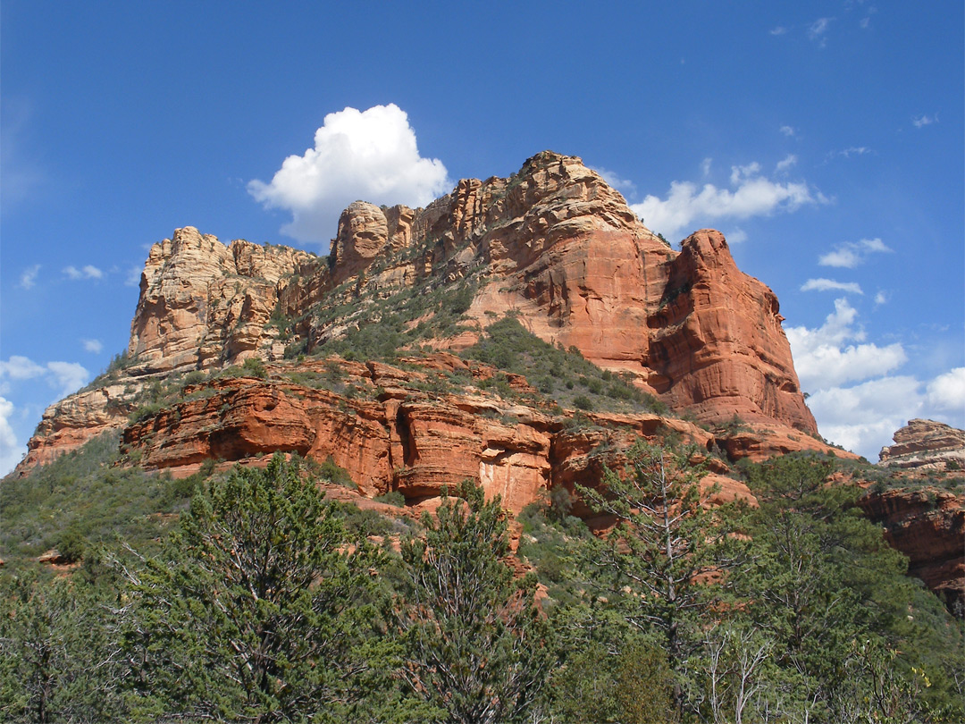 Red rock summit along the trail