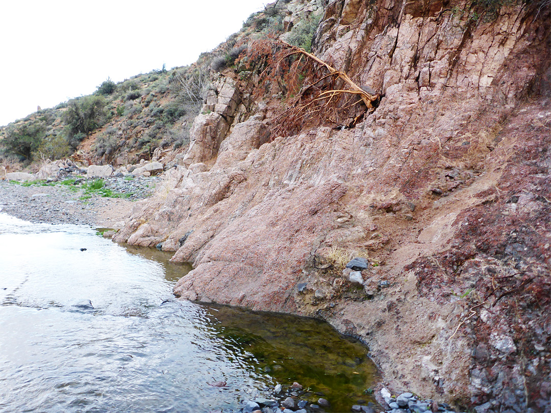 Reddish outcrop