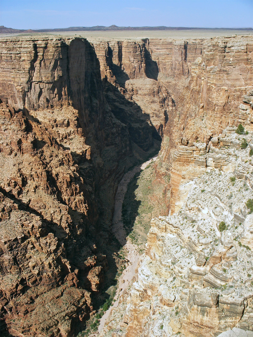 Sheer canyon walls