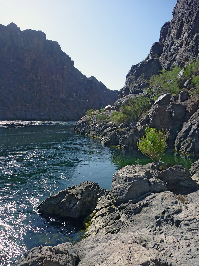 Cliffs enclosing the Colorado