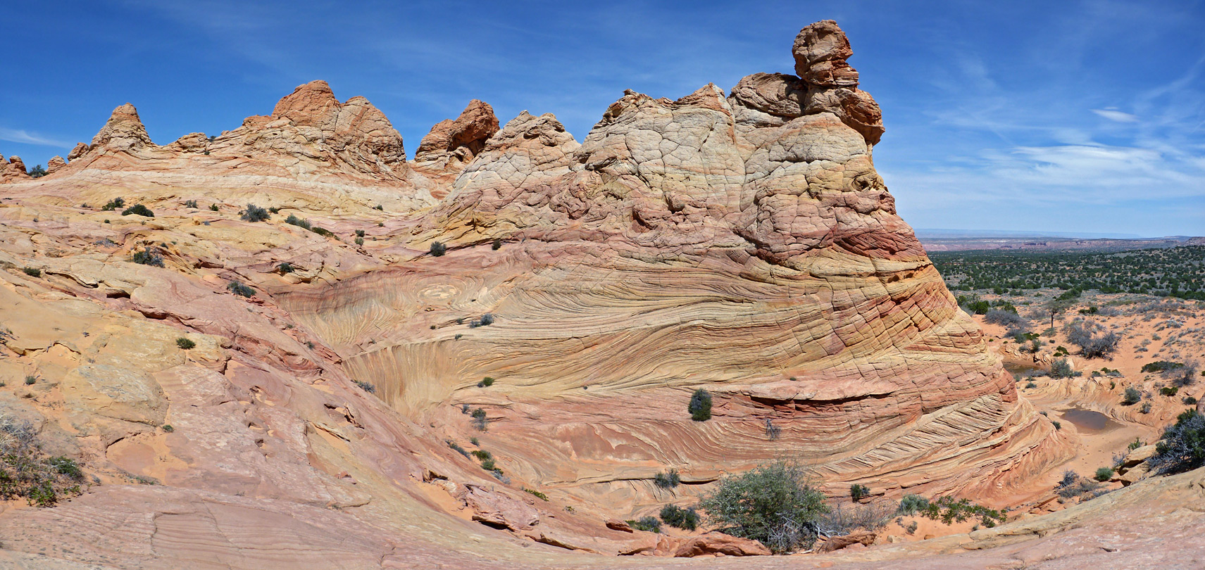 Multicolored sandstone