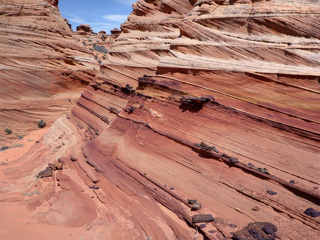 Red and purple sandstone