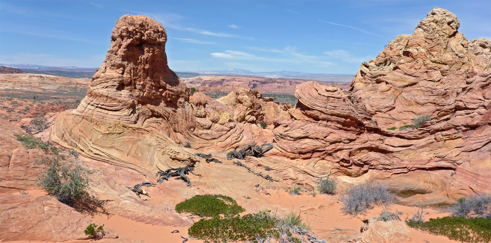 Ridge of swirling sandstone