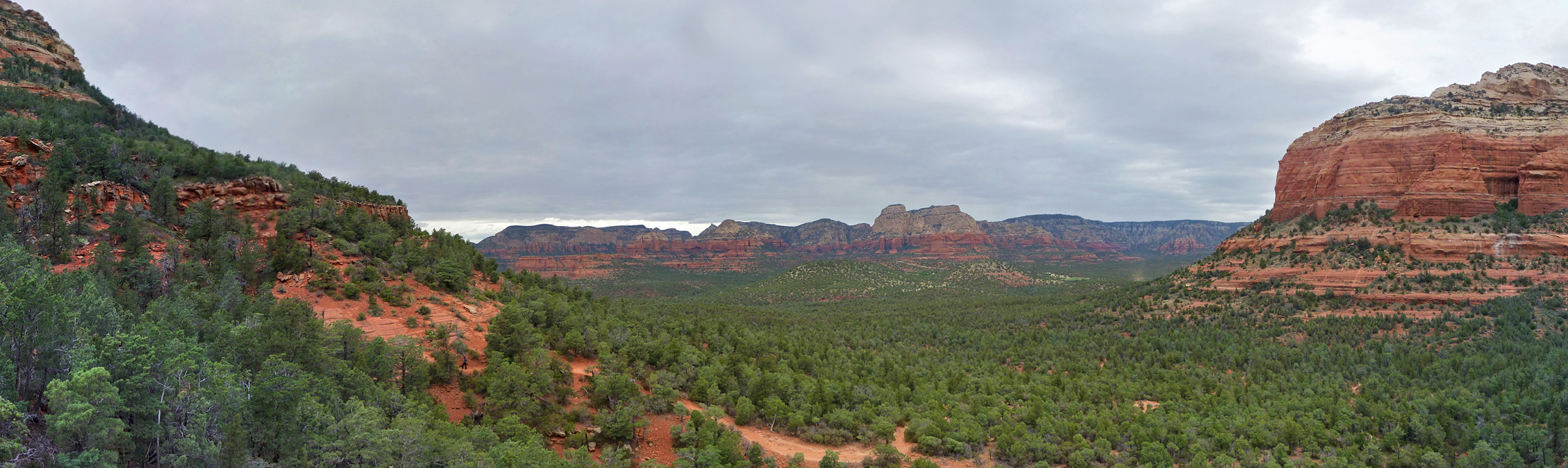 Valley northwest of the bridge