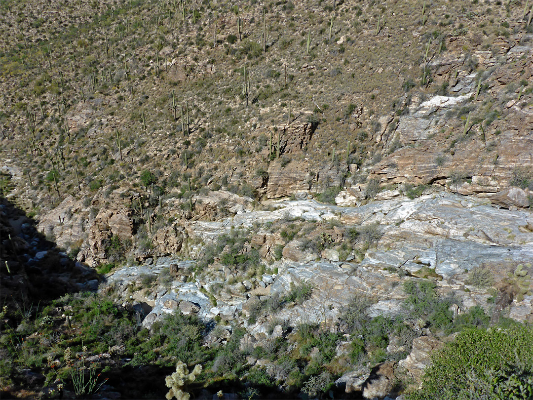 Steep-sided ravine