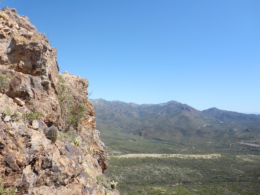Cliff below the fortress