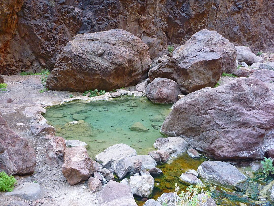 Pool and boulders