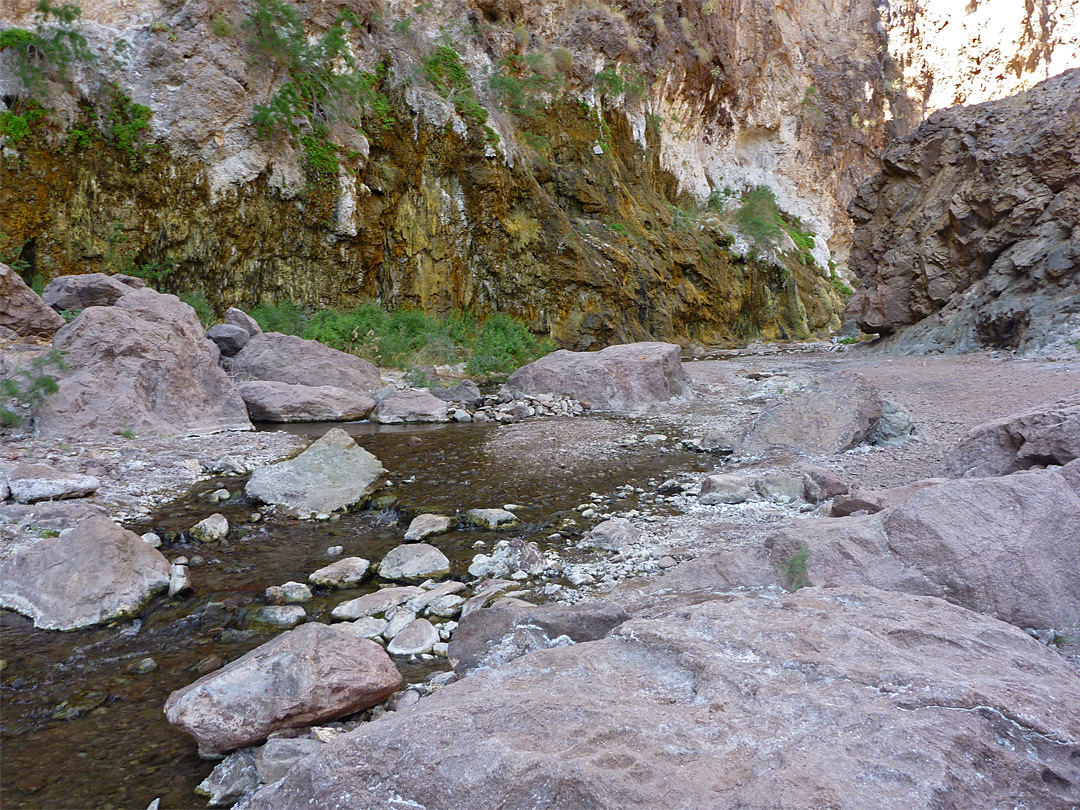 Pools and boulders