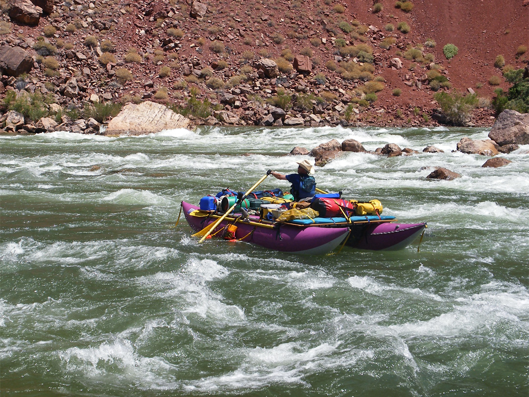 Rafter at Hance Rapids