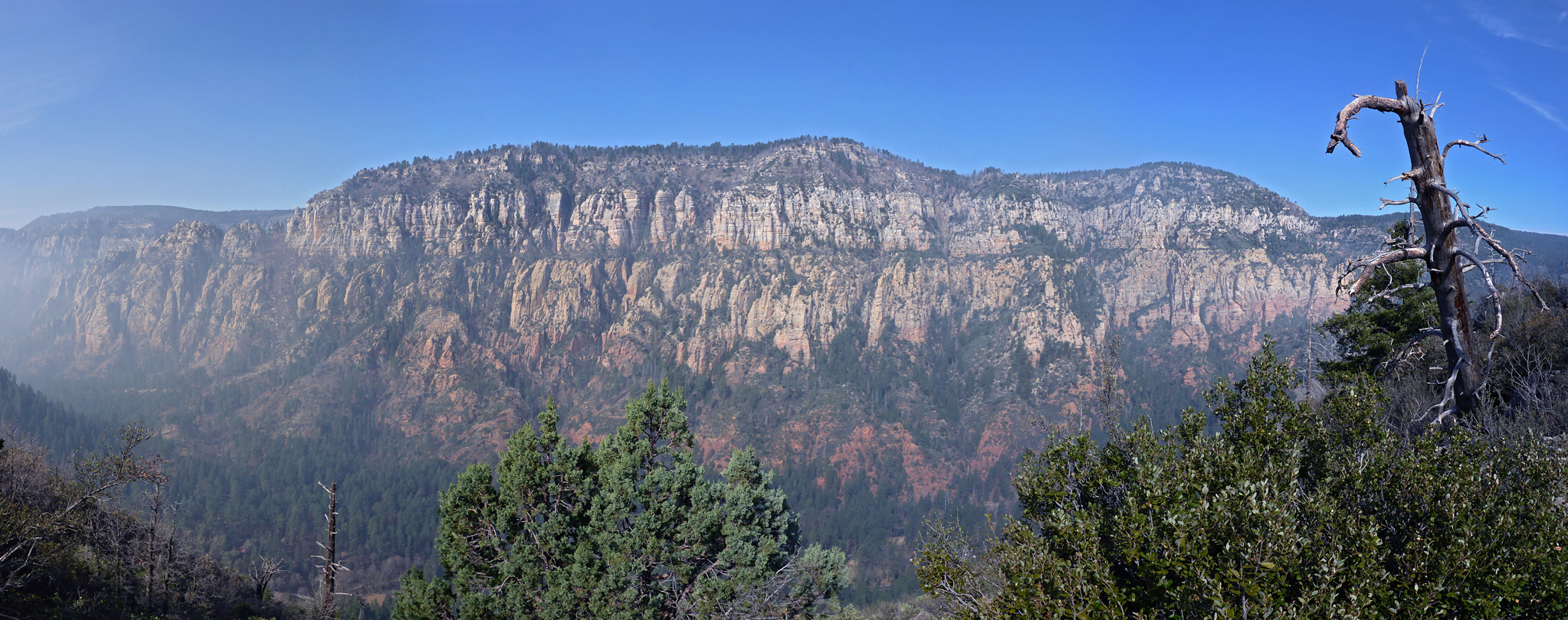 Cliffs to the west