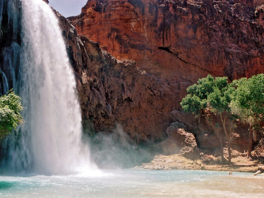 Spray from Havasu Falls