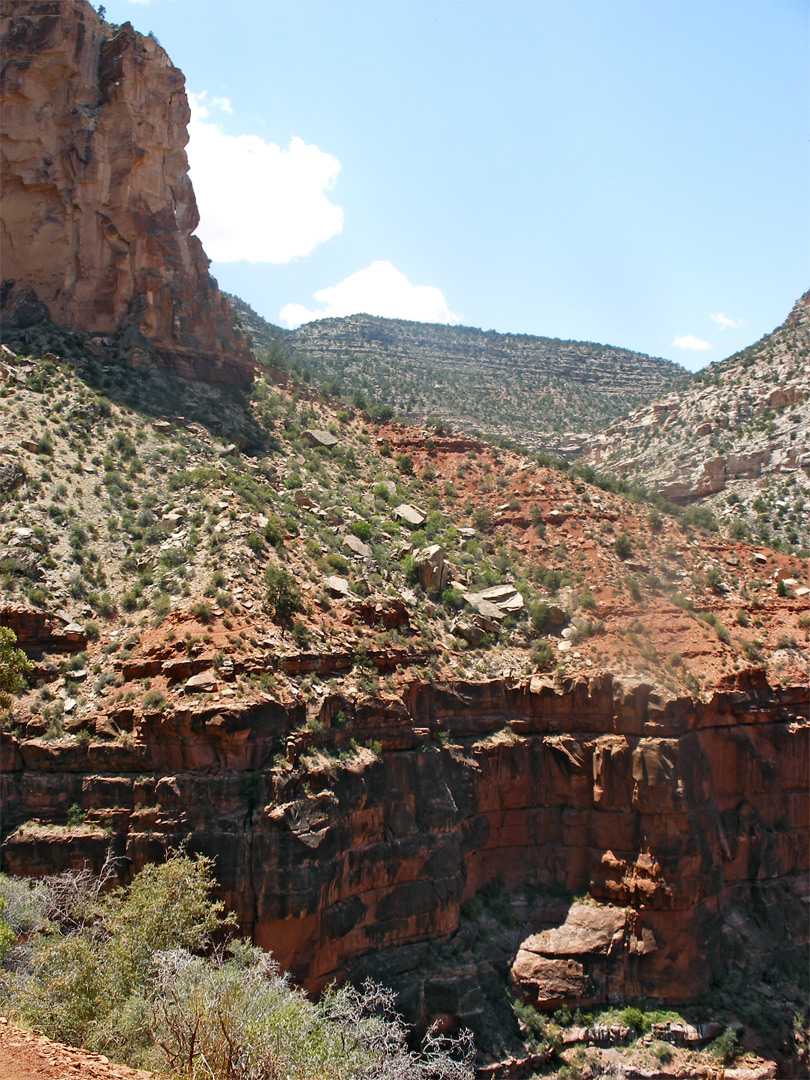 Cliffs along the trail