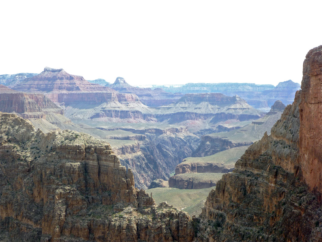 View east along the inner canyon gorge