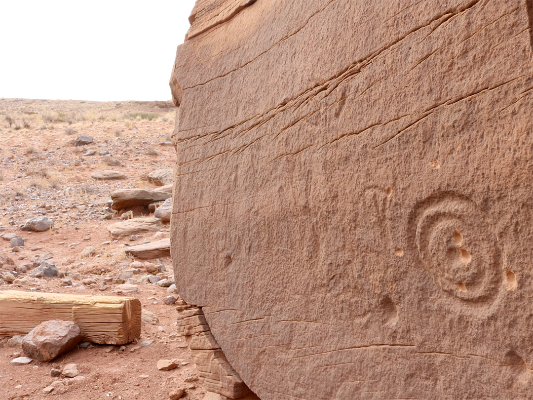 Spiral petroglyph