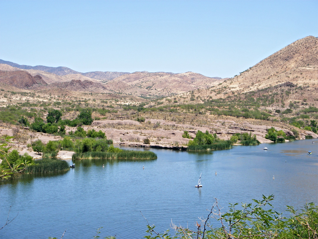 View above the lake