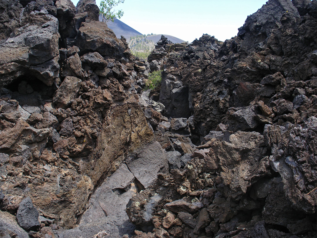 Ravine through the lava