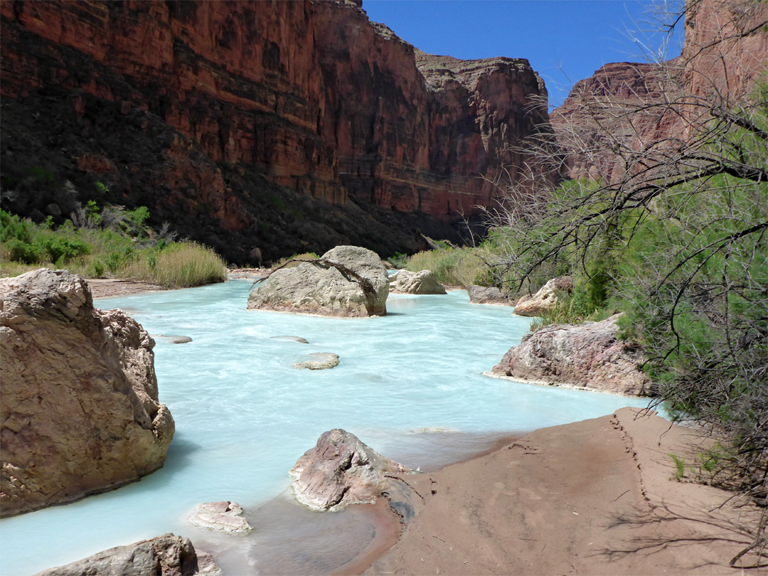 Fast-moving water