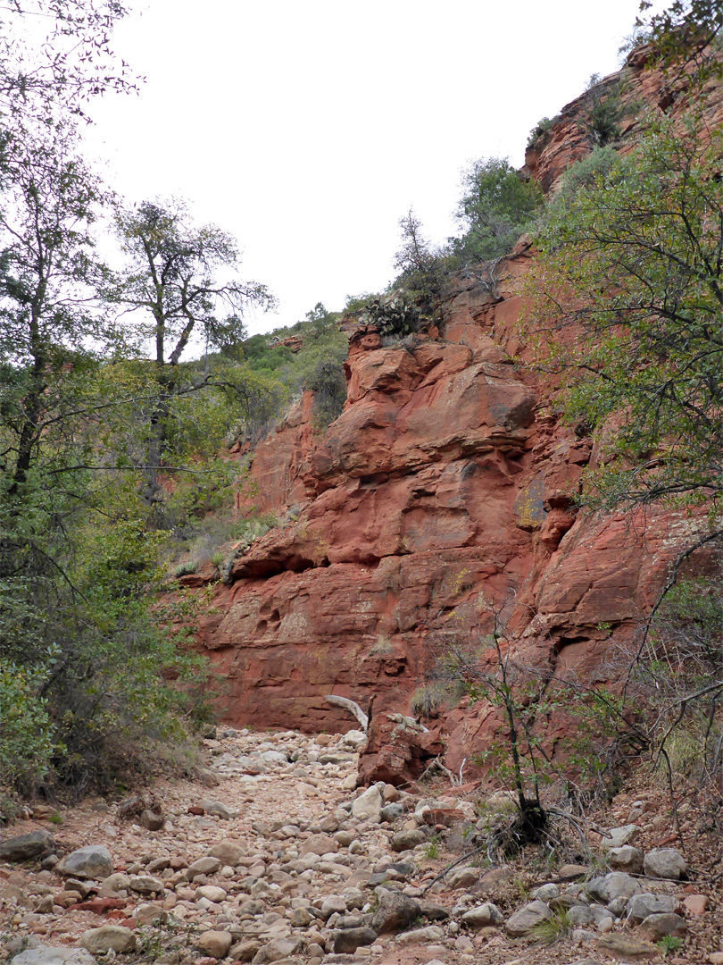 Cliff and boulders