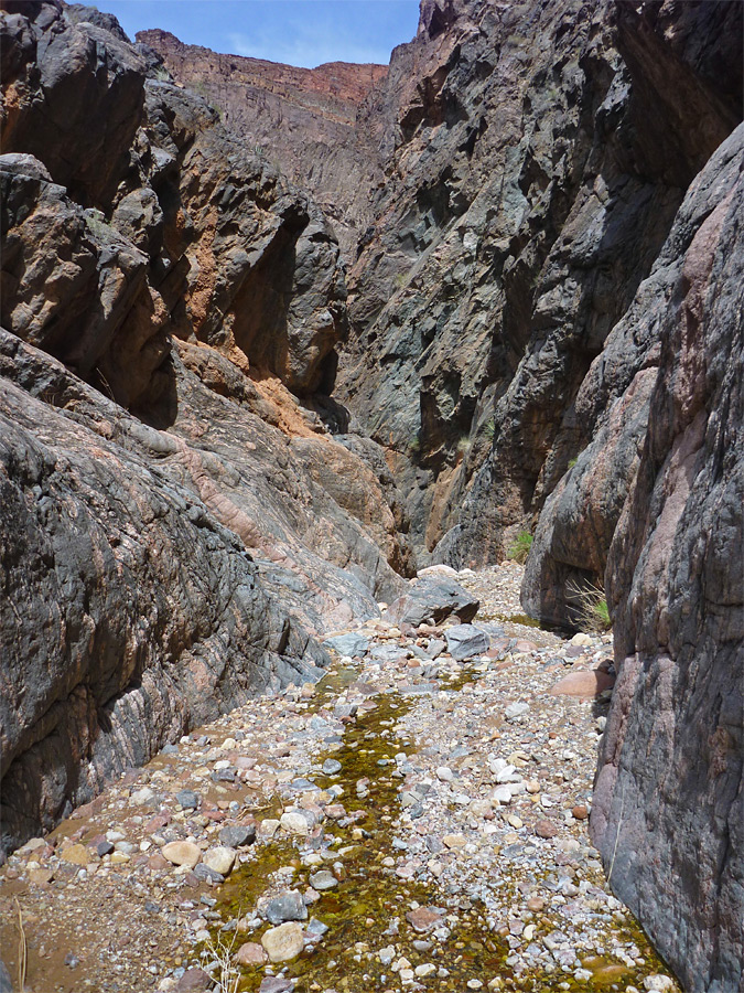 Lower end of the canyon