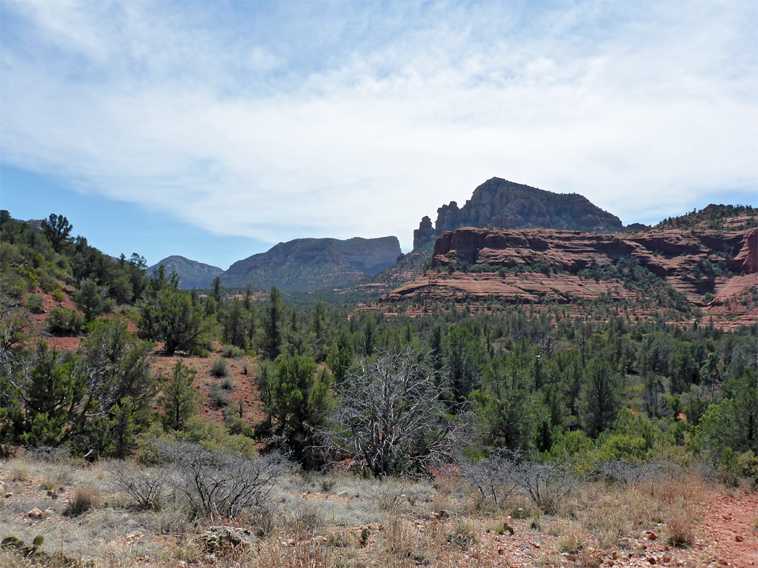 Cliffs to the south