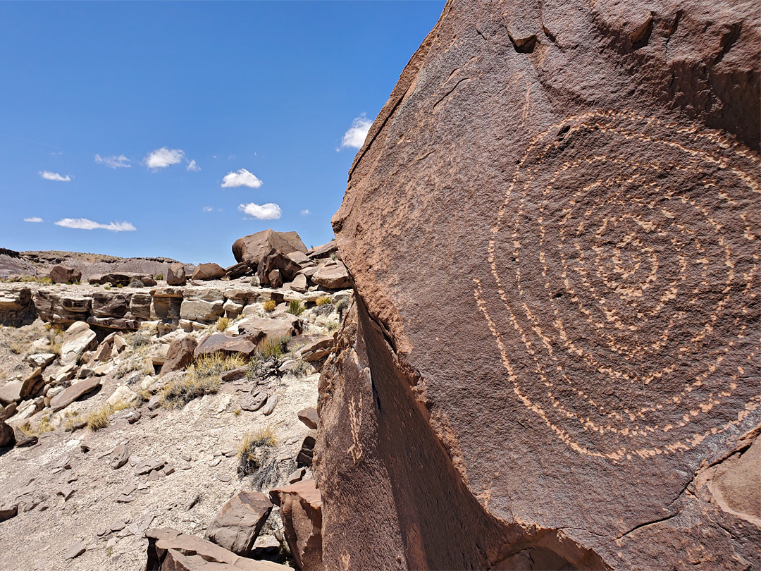 Spiral petroglyph