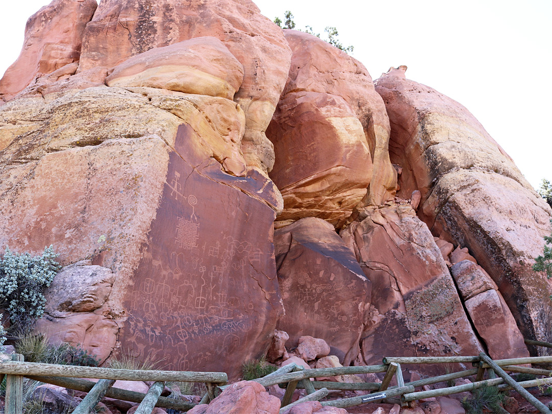 Fence below the petroglyphs