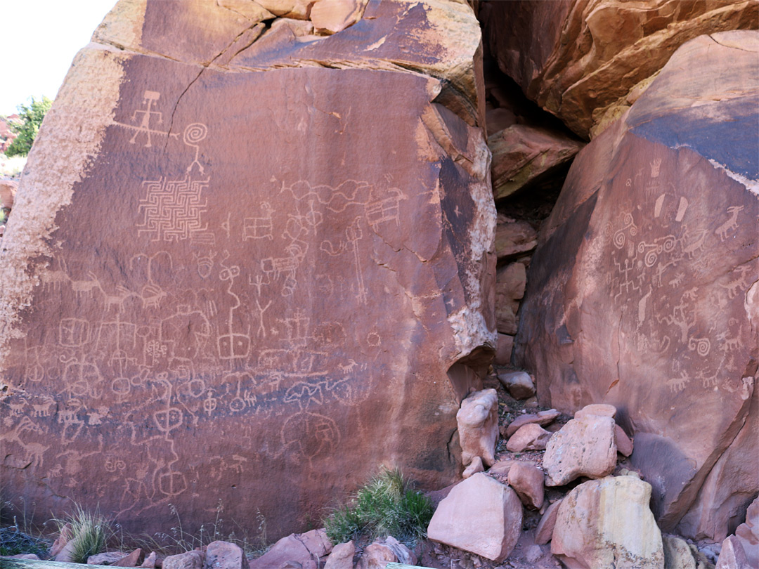 The main rock art panel