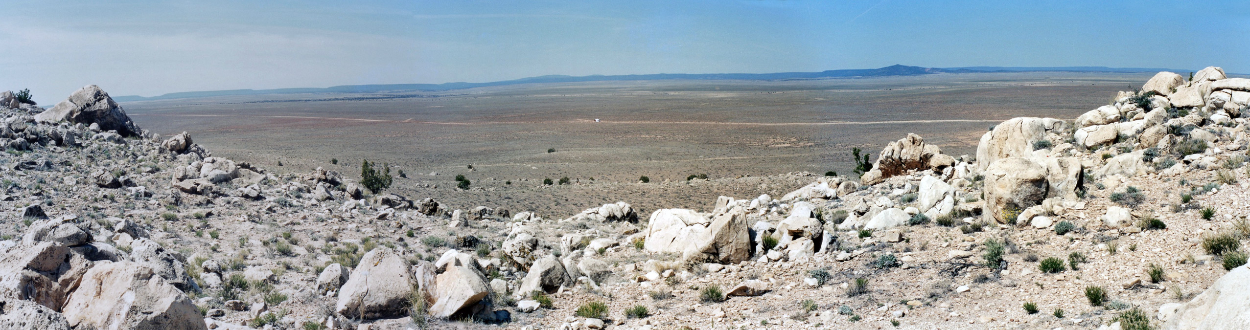View west from the crater's edge