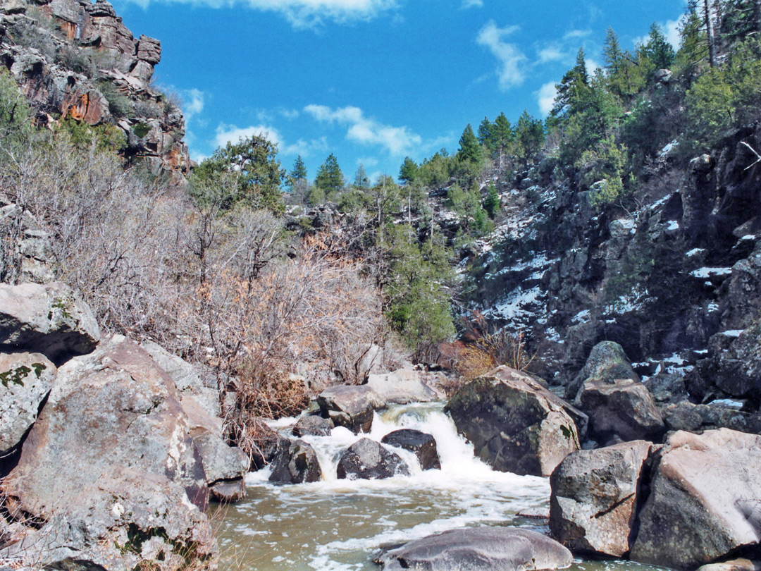 Fast-flowing stream