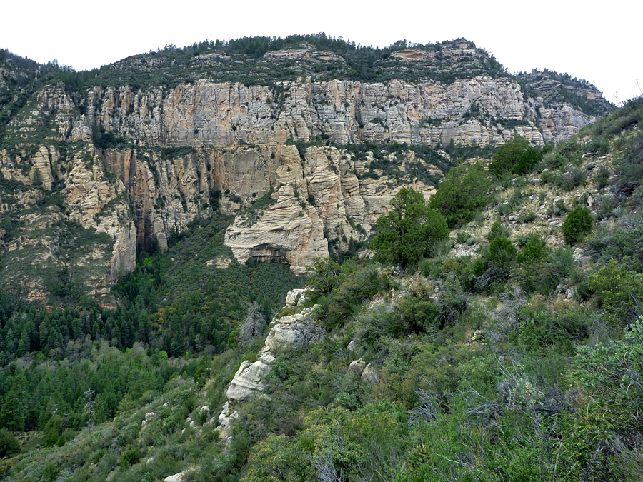 Cliffs to the west